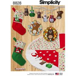 Simplicity Decorations Stockings Sewing Christmas Tree Ornament