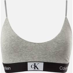 Calvin Klein Cotton-Blend Jersey Bralette Grey