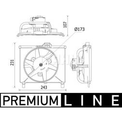 Mahle CFF 541 000P Kühlmittelkühler-/Kondensator-Lüfter BEHR PREMIUM LINE 92mm