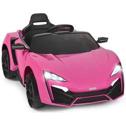 Costway 12V 2.4G RC Electric Vehicle with Lights-Pink