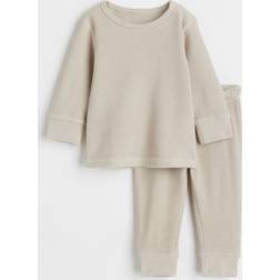 H&M Waffled Cotton Set - Beige