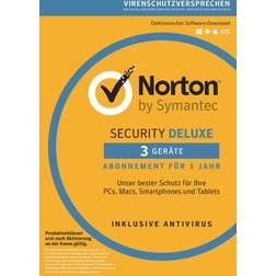Norton security deluxe 3.0, kontinuierlicher schutz 2022 3 geräte, download