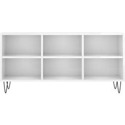 vidaXL 826990 White High Gloss TV Bench 103.5x50cm