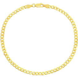 Simona Argento Bella Cuban Chain Anklet - Gold