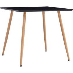 vidaXL MDF Black/Oak Dining Table 80.5x80.5cm