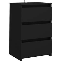 vidaXL Bed Cabinet Black Bedside Table 35x40cm