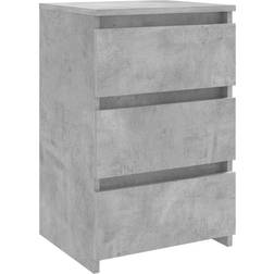 vidaXL Bed Cabinet Concrete Grey Bedside Table 35x40cm