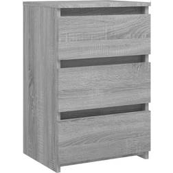 vidaXL Bed Cabinet Grey Sonoma Bedside Table 35x40cm