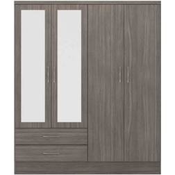 SECONIQUE Nevada Black Wardrobe 154x182.5cm