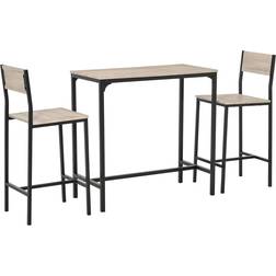 Homcom Industrial Natural Dining Set 45.1x88.9cm 3pcs