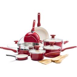 GreenPan Rio Cookware Set with lid 16 Parts