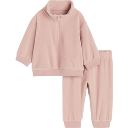 H&M Baby Fleece Set 2-piece - Dusty Pink (1190291003)