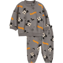 H&M Baby Sweatshirt Set 2-piece - Dark Gray/Mickey Mouse