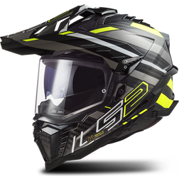 LS2 MX701 Explorer, Carbon Edge/Glossy Black/H-V Yellow Adult