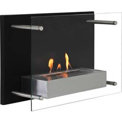 ScandiFlames Nevada Wall Mounted Bioethanol Fireplace Black