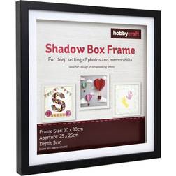 Hobbycraft Black Shadow Box 30x30cm Photo Frame