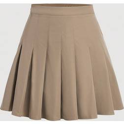 Shein Pleated Solid Mini Skirt