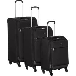 Amazon Basics Basics 3 Piece Softside Carry-On Spinner Luggage Suitcase