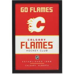 Open Road Brands Calgary Flames 12.25'' x 17'' Framed Sign