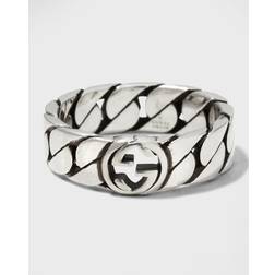 Gucci Interlocking Silver Q-R Ring