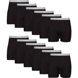 Hanes Men's Value Pack Black Boxer Briefs, 12-Pack