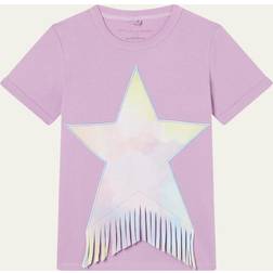 Stella McCartney Kids Girl's Star-Print Fringes T-Shirt, 4-16 516 PURPLE