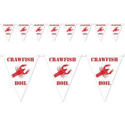 Beistle 54435 Crawfish Boil Pennant Banner, Pack Of 12