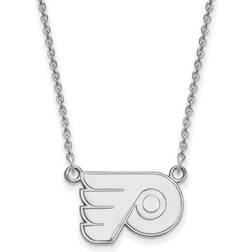 LogoArt Women's Philadelphia Flyers Sterling Silver Pendant Necklace