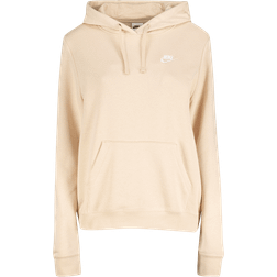 Nike Women's Sportswear Club Fleece Pullover Hoodie - Sanddrift/White