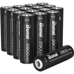 Bonai AA Rechargeable Batteries 16-pack