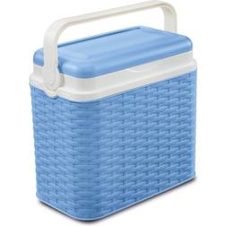 URBN Living Light Blue 10 Litre Rattan Small Cooler Box with 1 Ice Pack