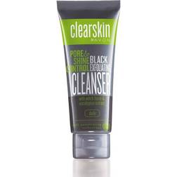 Avon clearskin pore & shine control black exfoliating cleanser -75ml