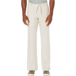 Perry Ellis Men's Regular-Fit Linen Drawstring Pants Natural Linen Natural Linen