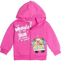 CoComelon CoComelon JJ Toddler Girls Fleece Zip Up Hoodie Pink 5T