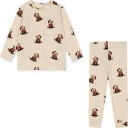 Konges Sløjd Basic Blouse/Pants Set - Christmas Teddy