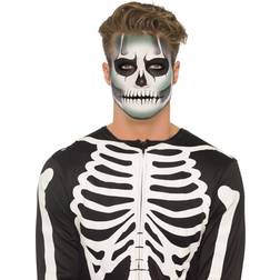 Horror-Shop Glowing skeleton make up set schwarz/weiß/grün