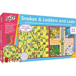 Galt Galt Toys, Snakes & Ladders and Ludo, Classic Family Board Game, Ages 3 Years Plus, 2-4 Players