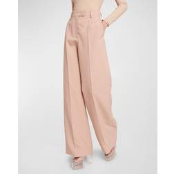 Valentino High-rise wide-leg pants beige