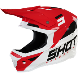 Shot Furious Chase Motocross Helmet, white-red, 2XL, white-red Adult