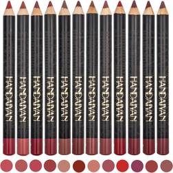 KTouler 12 Pcs Matte Lip Liner Pencil Set, Smooth Waterproof Long-Lasting Fade Resistant Lip Pencil Makeup Gift Set for Women and Girls