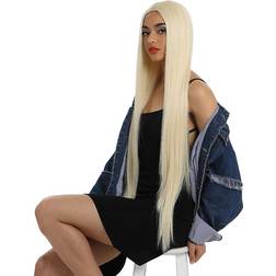 ICON Super Long Straight Lace Front Wig 38 inch #613 White