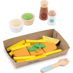 Small Wood Fish & Chips Set