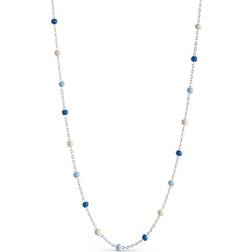 ENAMEL Copenhagen Lola Necklace - Silver/Blue/Beige