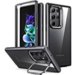 ESR Shock Armor Kickstand Case for Samsung Galaxy S23 Ultra Case Built-in Stand Exceeds Military-Grade Protection Case for Samsung S23 Ultra Clear Black