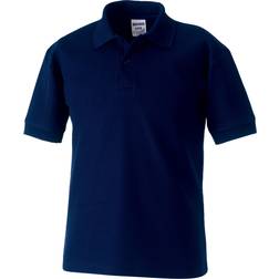 11-12, French Navy Jerzees Schoolgear Childrens 65/35 Pique Polo Shirt Multicoloured 11-12yrs