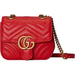 Gucci Marmont Mini Shoulder Bag - Red