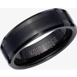 Unique Bevelled Ring - Black