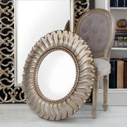 Dunelm Leaf Champagne Wall Mirror 75cm