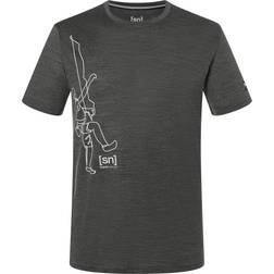 super.natural Herren Climbing Line T-Shirt grau