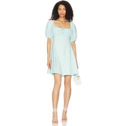 BCBGeneration Tie Front Mini Dress in Baby Blue. L, M, XS